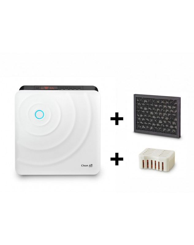 Humidificador de aire y purificador de aire Clean Air Optima CA-803 más set de filtros Eco Air y Nano Silver