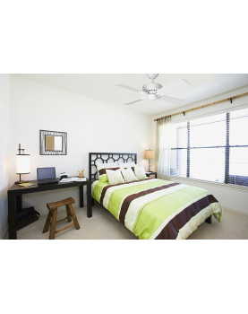 Ventilador de techo Hunter Bayport 107 color blanco silencioso