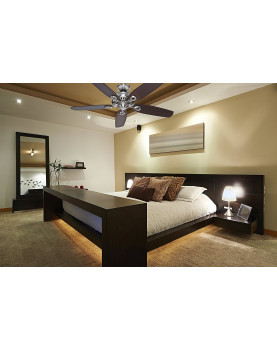 Ventilador de techo Hunter Builder Elite 132 color cromo pulido silencioso