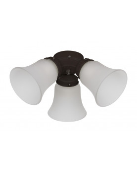 Kit de luz 3 light flush mount para ventiladores de techo Hunter