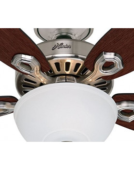 Ventilador de techo Hunter Builder Deluxe 132 color nuevo cromo pulido base del motor