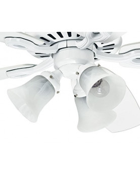 Ventilador de techo con luz Hunter Builder Plus 132 color blanco del motor con luz