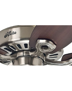 Ventilador de techo Hunter Builder Plus 132 color cromo pulido con luz