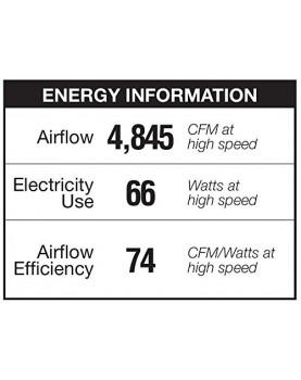 Ventilador de techo Hunter 50561 Builder Plus 132 información energética