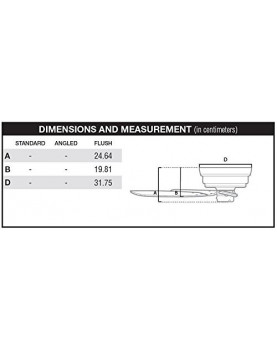 Ventilador de techo Hunter Low Profile color blanco la dimensión