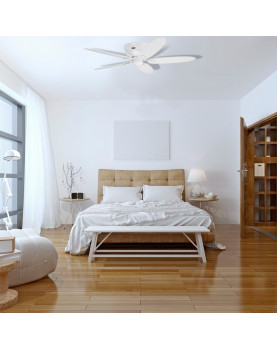 Ventilador de techo Hunter Low Profile color blanco silencioso