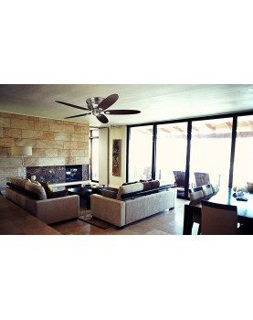 Ventilador de techo Hunter Low Profile color cromo satinado silencioso