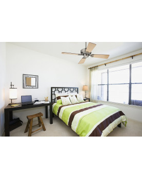 Ventilador de techo Hunter Bayport 107 color cromo satinado silencioso