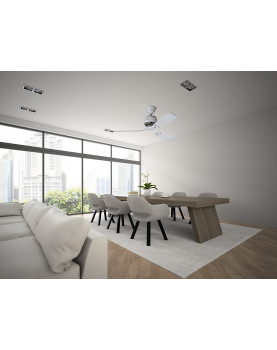 Ventilador de techo Hunter Industrie II color blanco habitación