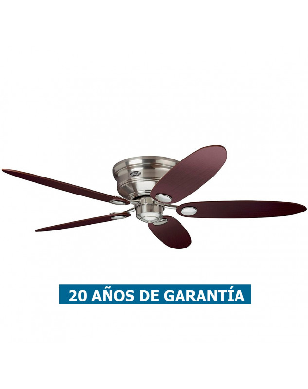 Ventilador de techo Hunter Low Profile color cromo satinado