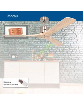 Abanico de techo de madera con mando a distancia