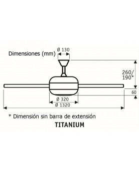 esquema Ventilador de techo con luz CasaFan 9510561 TITANIUM blanco satinado / blanco