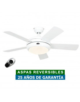 Ventilador de techo con luz CasaFan 9510561 TITANIUM blanco satinado / blanco