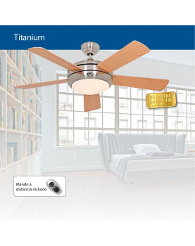 Foto de catálogo para el abanico de techo   TITANIUM 105 haya o pino