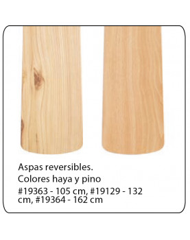 colores de las aspas reversibles del ventilador