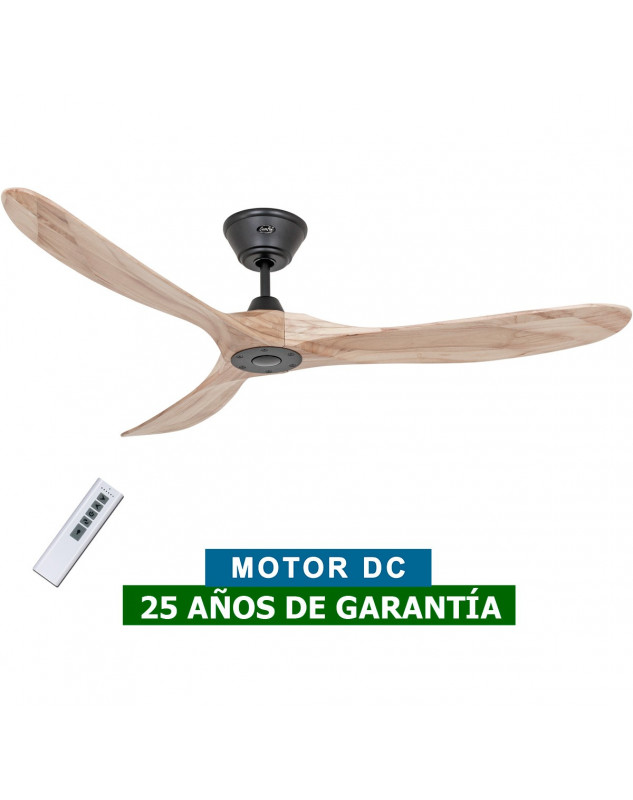 Ventilador de techo CasaFan 315218 Eco Genuino madera maciza color nogal con mando a distancia