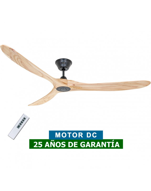 Ventilador de techo CasaFan 318018 Eco Genuino madera maciza color natural con mando a distancia