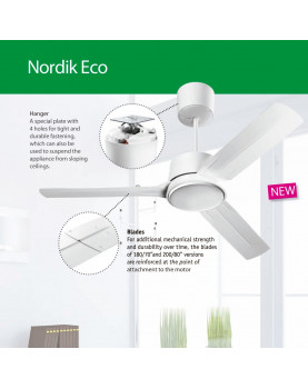 Ventilador de techo Vortice NORDIK ECO usos comerciales