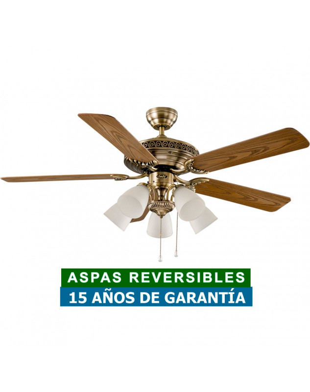 Ventilador de techo CasaFan 513243 centurion 132 color roble antiguo o nogal