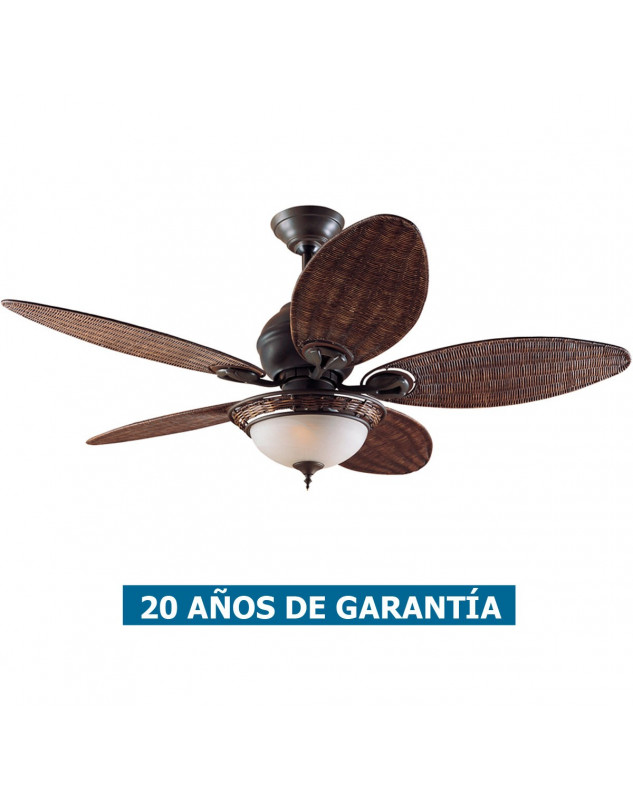 Ventilador de techo con luz Hunter CARIBBEAN BREEZE de estilo caribeño