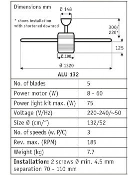 esquema ventilador para el techo con estilo retro