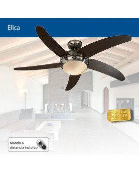 Ventilador para techo con luz ELICA 132 BN-WN