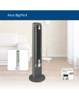 sistema de ventilador de torre negro y blanco AIROS BIG PIN II