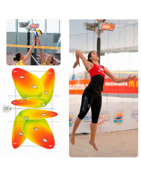 Calefactor halógeno por infrarrojo para eventos deportivos