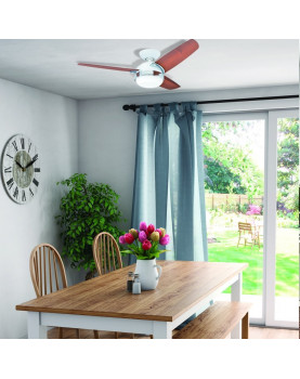 Ventilador de techo Hunter en un comedor