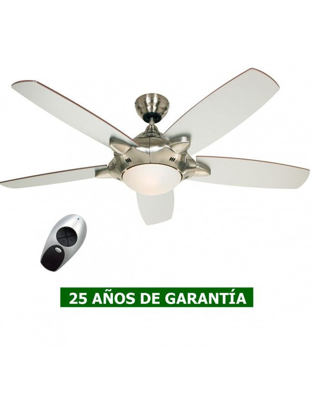 Ventilador de techo con luz mercury grande apto para techos bajos
