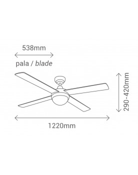 Ventilador de techo con luz Sulion  072819 BALLOO