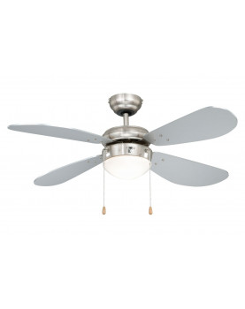 Ventilador de techo con luz AireRyder FN43332 Classic plateado niquel satinado