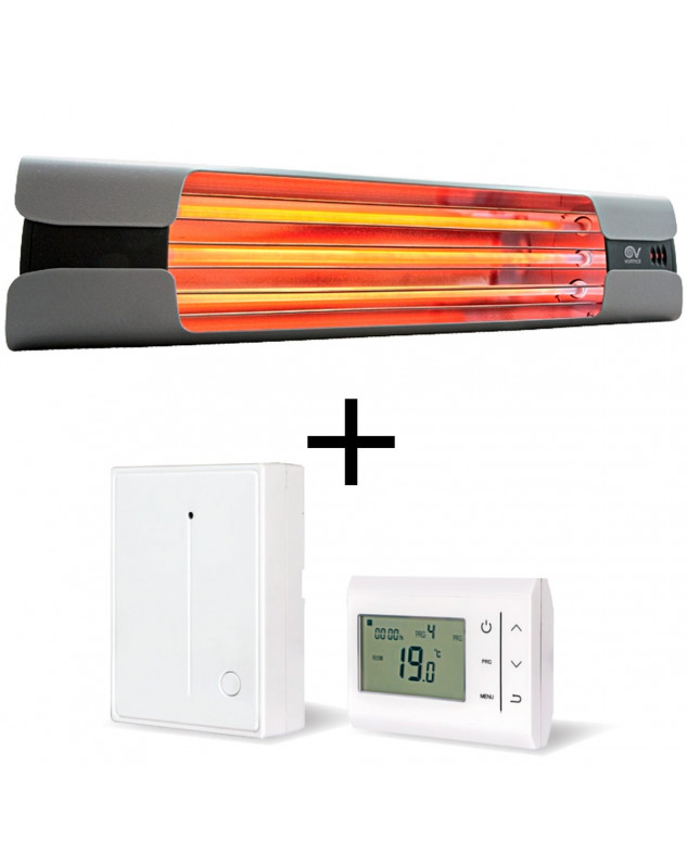 calefactor halógeno con controlador de pared normativa europea