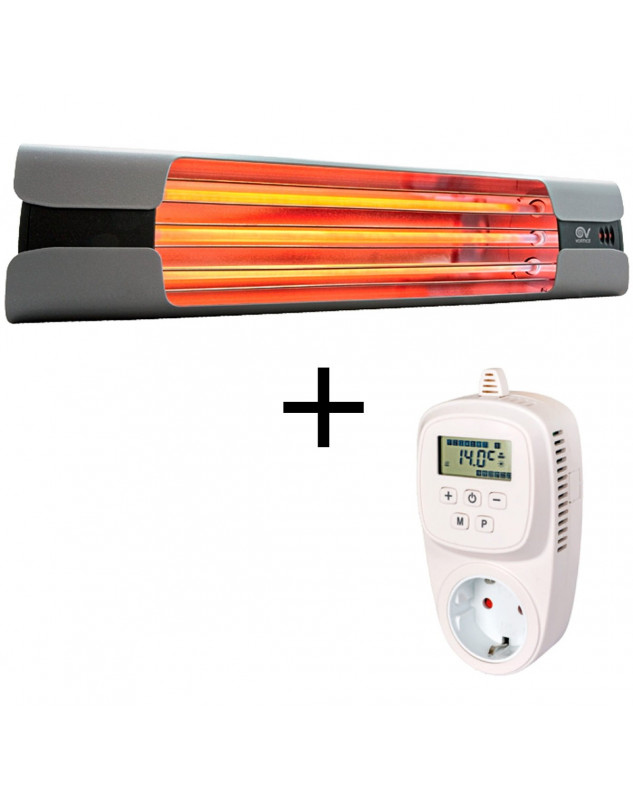 calefactor halógeno infrarrojo con controlador de pared normativa europea