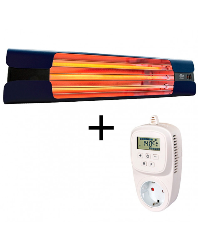 calefactor halógeno bajo normativa comunitario con termostato