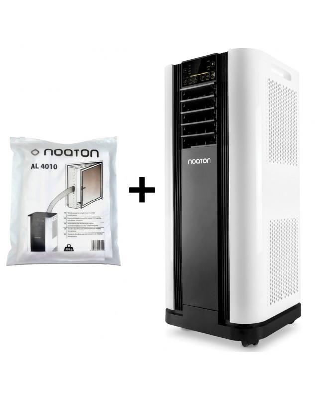 Aire acondicionado Noaton AC 5109 con aislamiento de ventanas AL 4010 trotec airlock