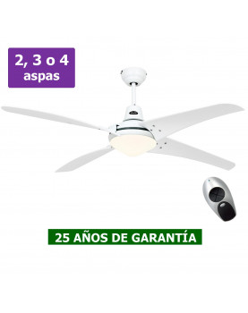 Ventilador blanco de techo con luz CasaFan