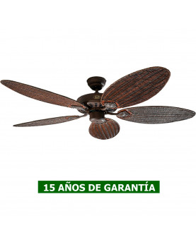 VENTILADOR DE TECHO CASAFAN CON ASPAS DE MIMBRE