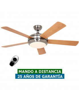 ventilador de techo casafan con 5 aspas luz y mando a distancia