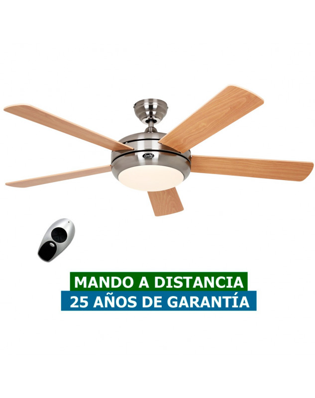 ventilador de techo casafan con 5 aspas luz y mando a distancia