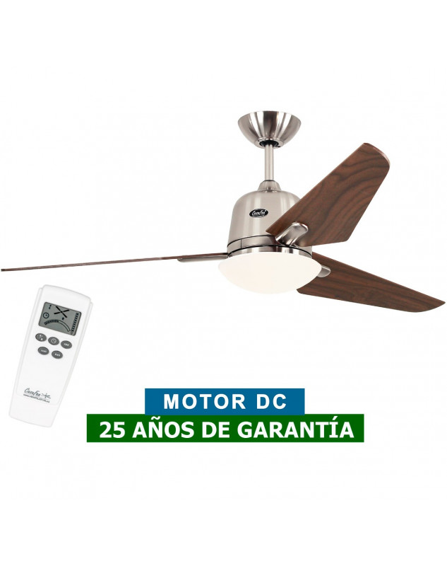 Ventilador de techo con luz CasaFan 513252 ECO AVIATOS 132 DC nogal / cromo satinado