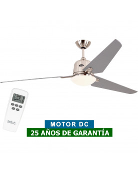 Ventilador de techo con luz CasaFan 516085 ECO AVIATOS 162 plata / cromo satinado BN-SL DC