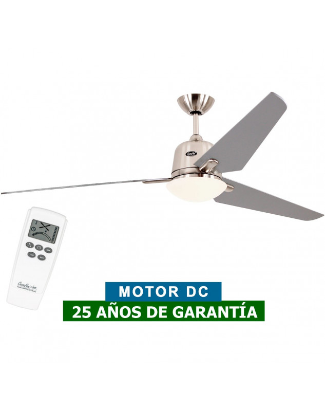 Ventilador de techo con luz CasaFan 516085 ECO AVIATOS 162 plata / cromo satinado BN-SL DC