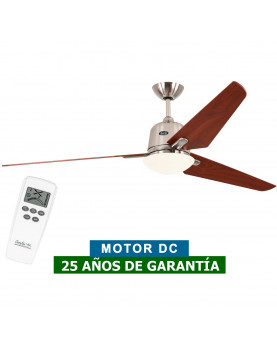 Ventilador de techo con luz CasaFan 516088 ECO AVIATOS 162 cerezo / cromo satinado BN-KI DC