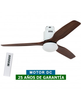 Ventilador de techo con luz CasaFan 93132321 AERODYNAMIX ECO 132 nuez/ blanco