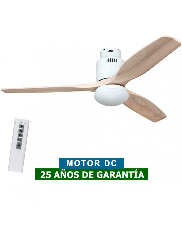 Ventilador de techo con luz CasaFan 93132323 AERODYNAMIX ECO 132 madera natural/ blanco