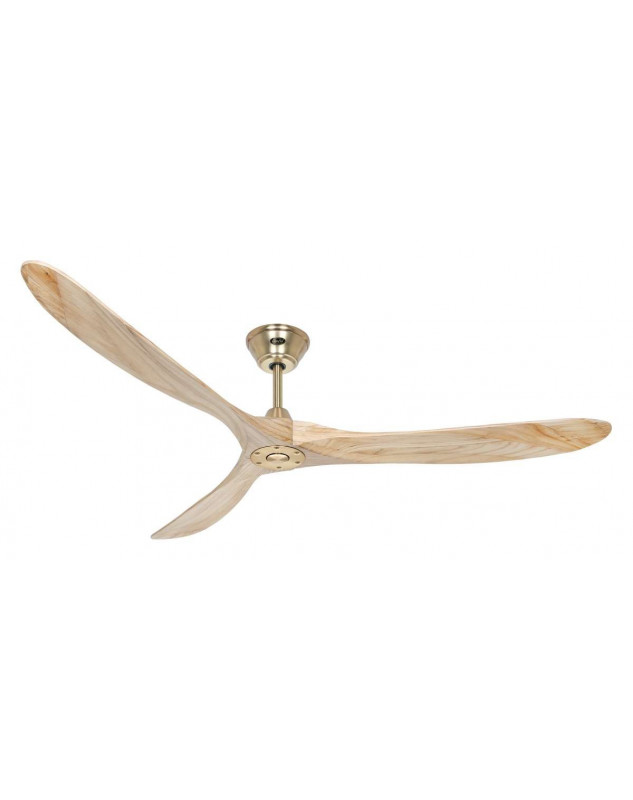 Ventilador de techo CasaFan ECO GENUINO 180 MG-NT latón pulido/aspas madera natural