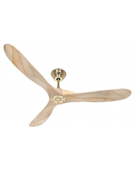 ventilador de techo casfan eco genuino con aspas de madera clara 315231