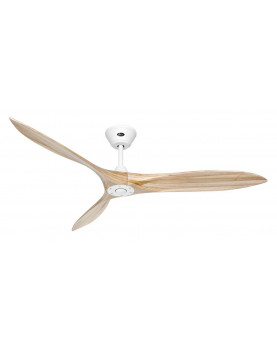 Ventilador de Techo Moderno Eco Airscrew 152cm Blanco y Madera Natural