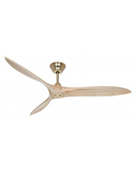 Ventilador de techo CasaFan ECO AIRSCREW 315255 152cm Motor DC bajo consumo / latón pulido / Aspas madera